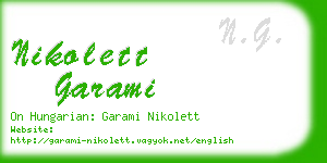 nikolett garami business card